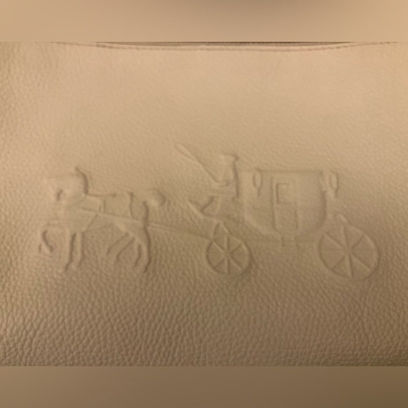 EMBOSSED HORSE AND CARRIAGE CHARLEY CROSSBODY IN PEBBLE LEATHER in Blush Pink - Picture 8 of 12